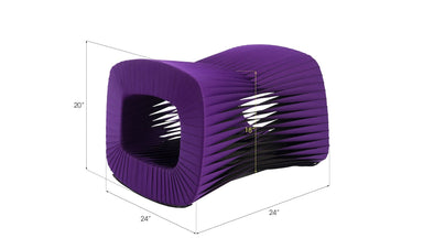 Phillips Collection Home Phillips Collection Seat Belt Ottoman, Purple