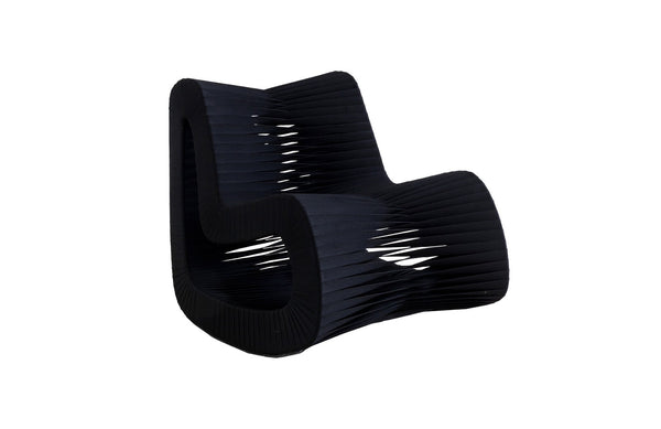 Phillips Collection Home Oversized LTL - Rate to be Quoted Phillips Collection Seat Belt Rocking Chair, Black/Black