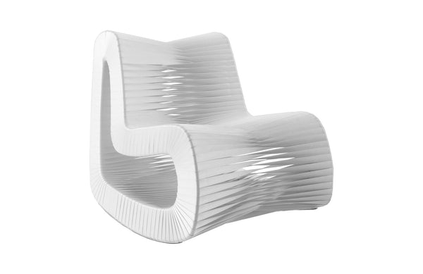 Phillips Collection Home Oversized LTL - Rate to be Quoted Phillips Collection Seat Belt Rocking Chair, White
