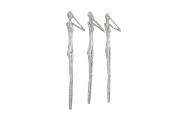 Phillips Collection Home Phillips Collection See,Hear,Speak no Evil Set of 3 Silver Leaf, Silver Leaf, Set Of 3