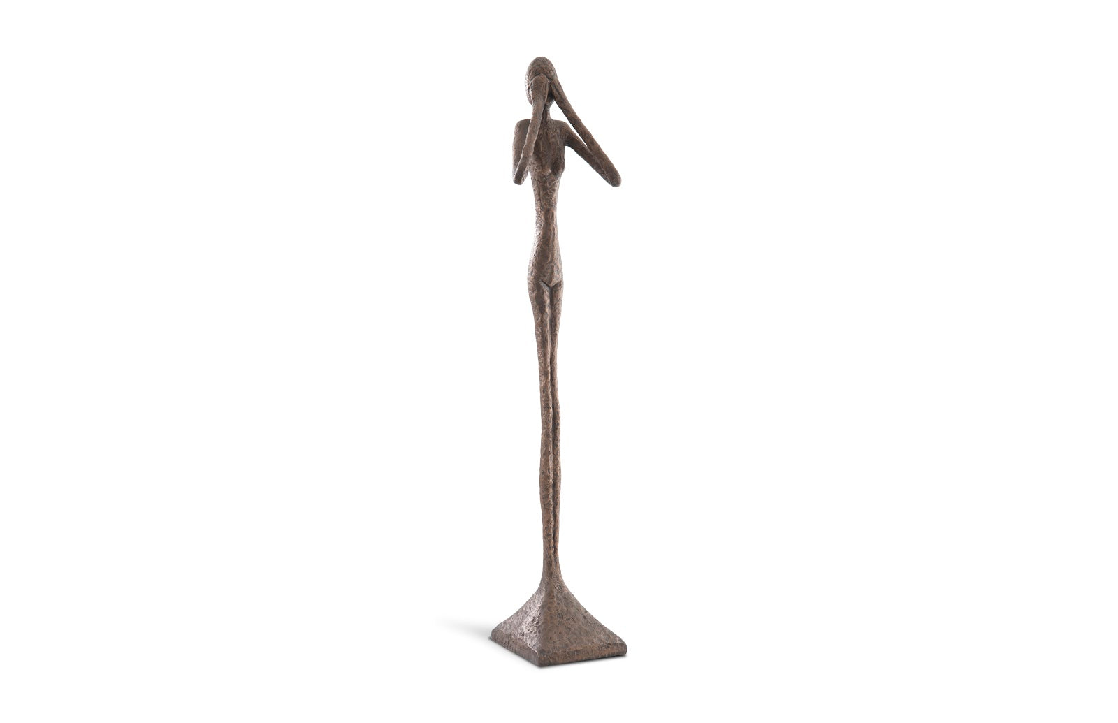 Phillips Collection Home Oversized LTL - Rate to be Quoted Phillips Collection See No Evil Slender Sculpture, Large, Resin, Bronze Finish