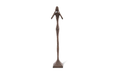 Phillips Collection Home Oversized LTL - Rate to be Quoted Phillips Collection See No Evil Slender Sculpture, Large, Resin, Bronze Finish