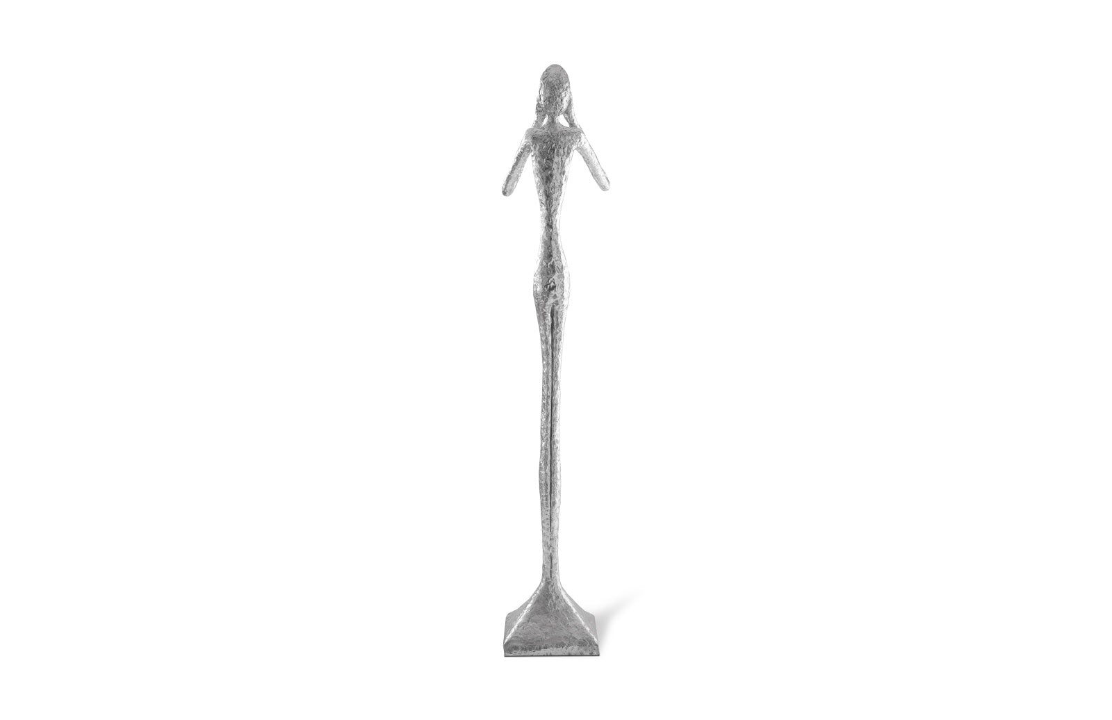 Phillips Collection Home Oversized LTL - Rate to be Quoted Phillips Collection See No Evil Slender Sculpture, Large, Resin, Silver Leaf