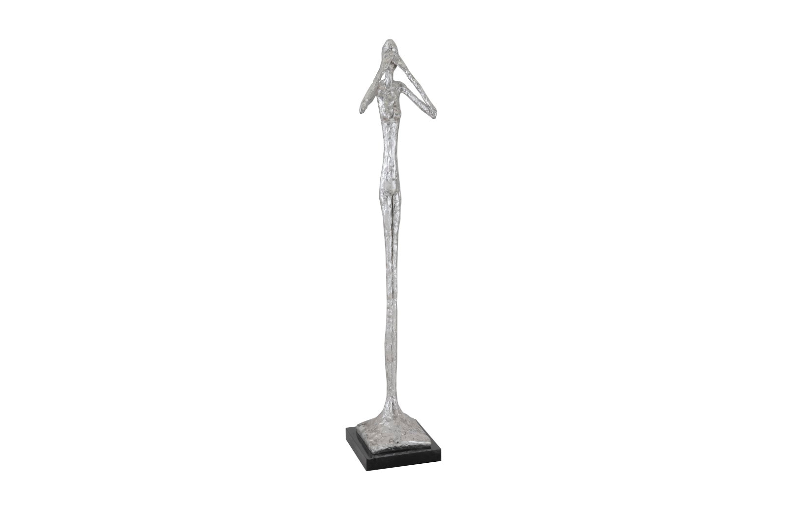 Phillips Collection Home Phillips Collection See No Evil Slender Sculpture, Small, Resin, Silver Leaf