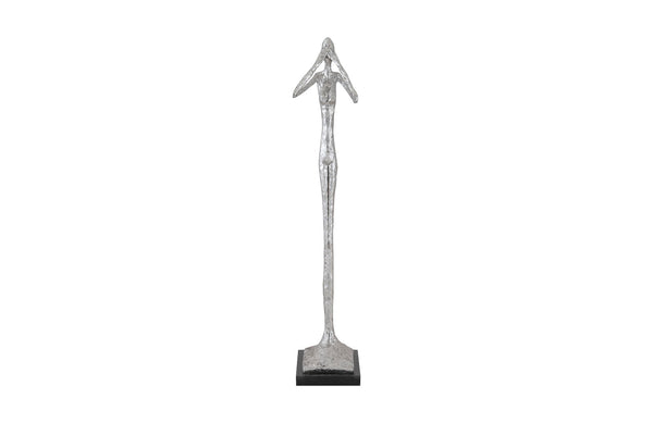 Phillips Collection Home Phillips Collection See No Evil Slender Sculpture, Small, Resin, Silver Leaf