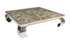 Phillips Collection Home Oversized LTL - Rate to be Quoted Phillips Collection Shell Coffee Table, Glass Top, Ming Stainless Steel Legs