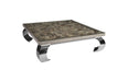Phillips Collection Home Oversized LTL - Rate to be Quoted Phillips Collection Shell Coffee Table, w/Glass, Ming SS Legs