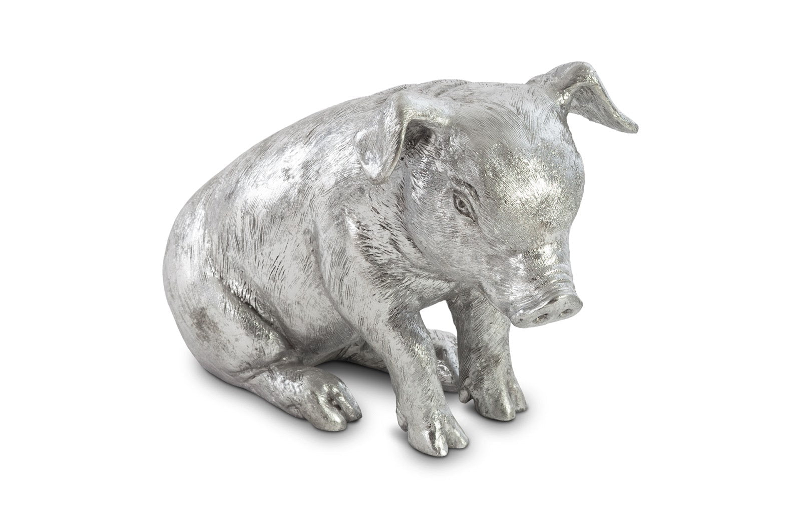 Phillips Collection Home Phillips Collection Sitting Piglet, Silver Leaf