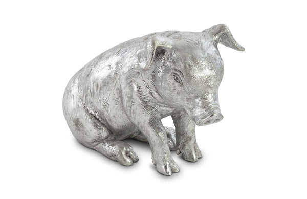Phillips Collection Home Phillips Collection Sitting Piglet, Silver Leaf