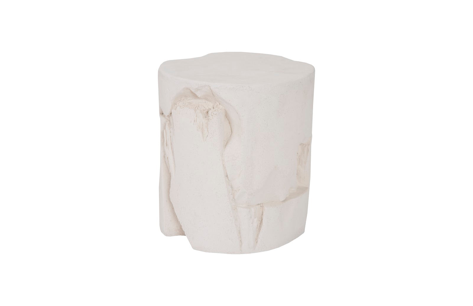 Phillips Collection Home Phillips Collection Slice Stool, Round, White Stone