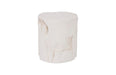 Phillips Collection Home Phillips Collection Slice Stool, Round, White Stone