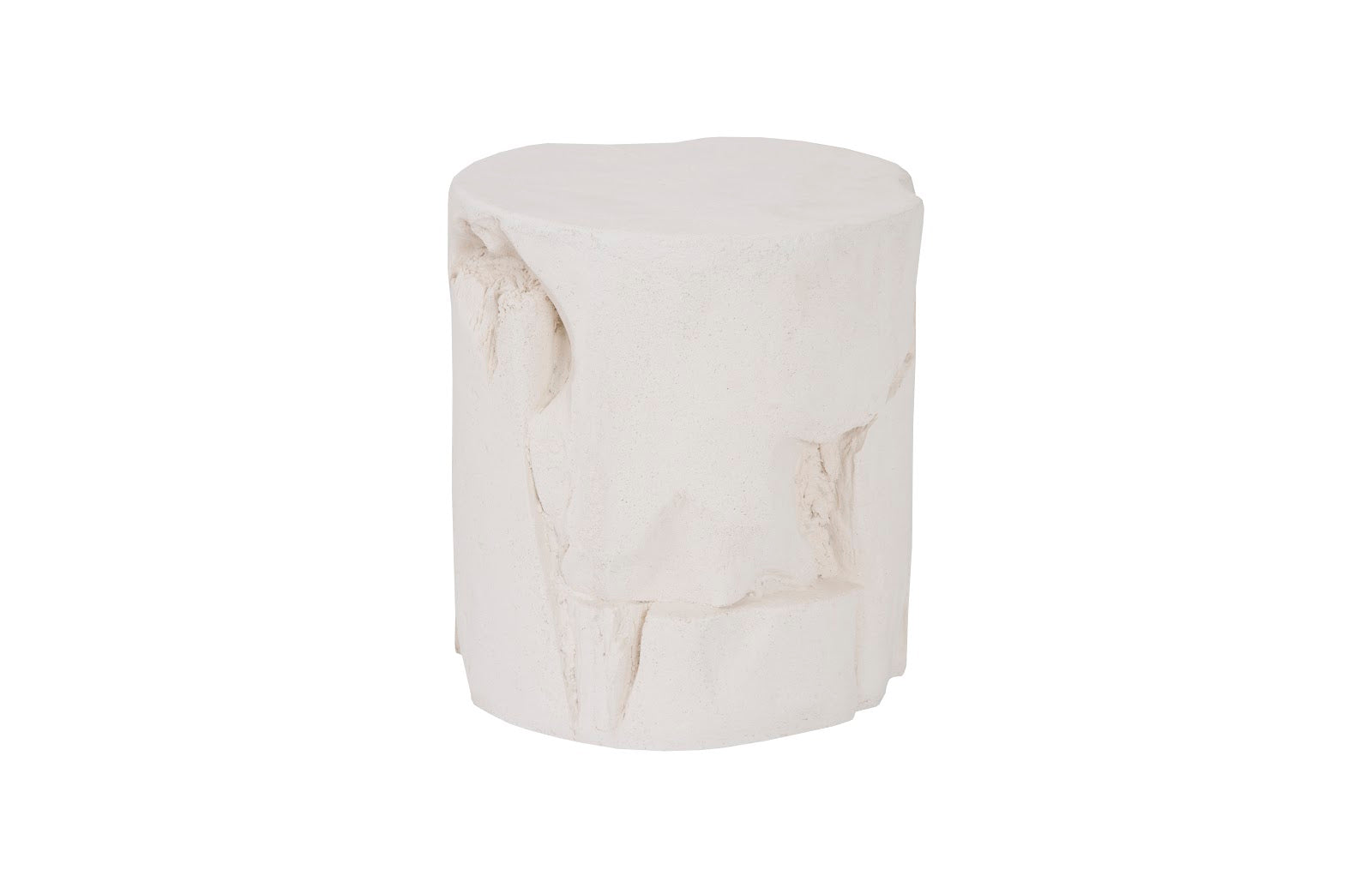 Phillips Collection Home Phillips Collection Slice Stool, Round, White Stone