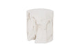 Phillips Collection Home Phillips Collection Slice Stool, Round, White Stone