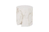 Phillips Collection Home Phillips Collection Slice Stool, Round, White Stone