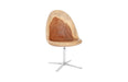 Phillips Collection Home Oversized LTL - Rate to be Quoted Phillips Collection Smoothed Swivel Chair, Chamcha Wood, Stainless Steel Base