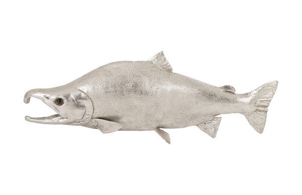Phillips Collection Home Phillips Collection Sockeye Salmon Fish Wall Sculpture, Resin, Silver Leaf