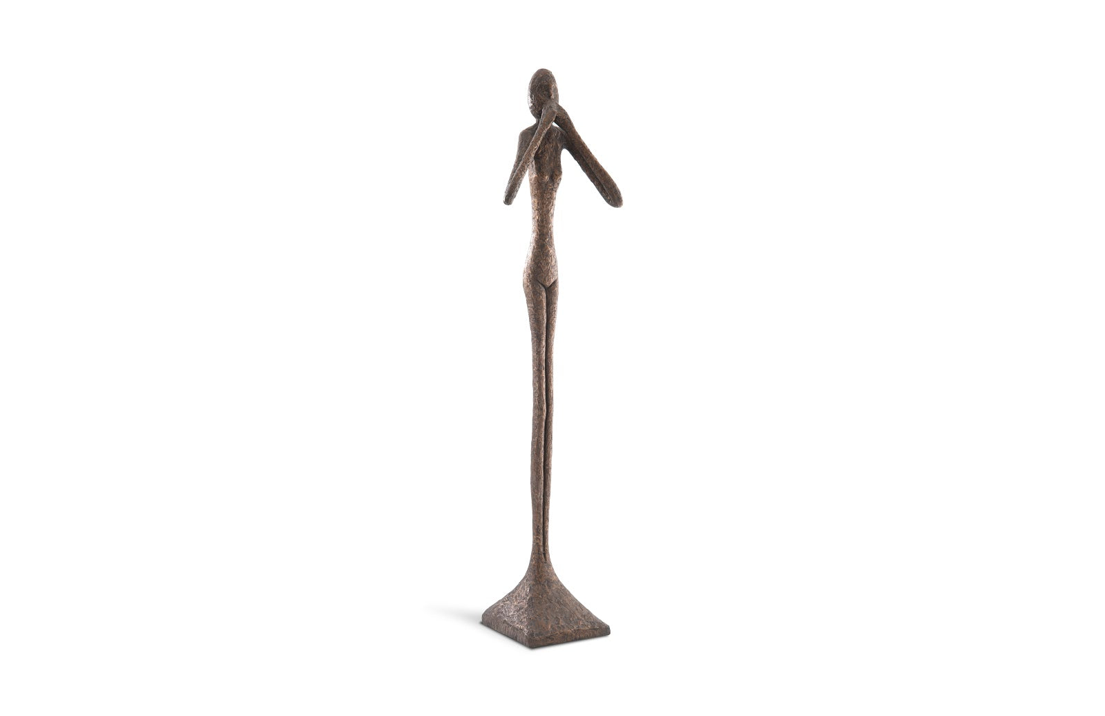 Phillips Collection Home Oversized LTL - Rate to be Quoted Phillips Collection Speak No Evil Slender Sculpture, Large, Resin, Bronze Finish