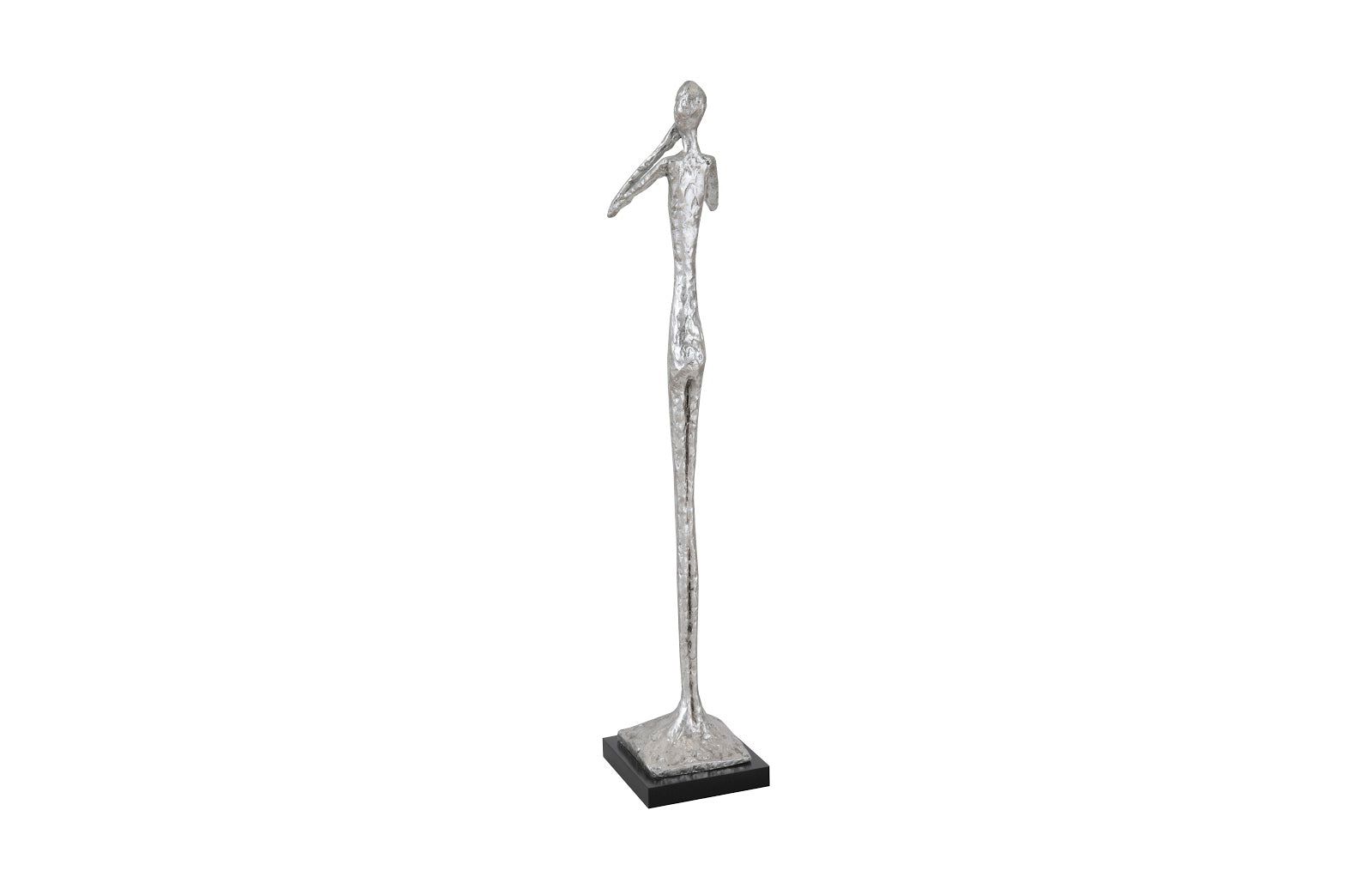 Phillips Collection Home Phillips Collection Speak No Evil Slender Sculpture, Small, Resin, Silver Leaf
