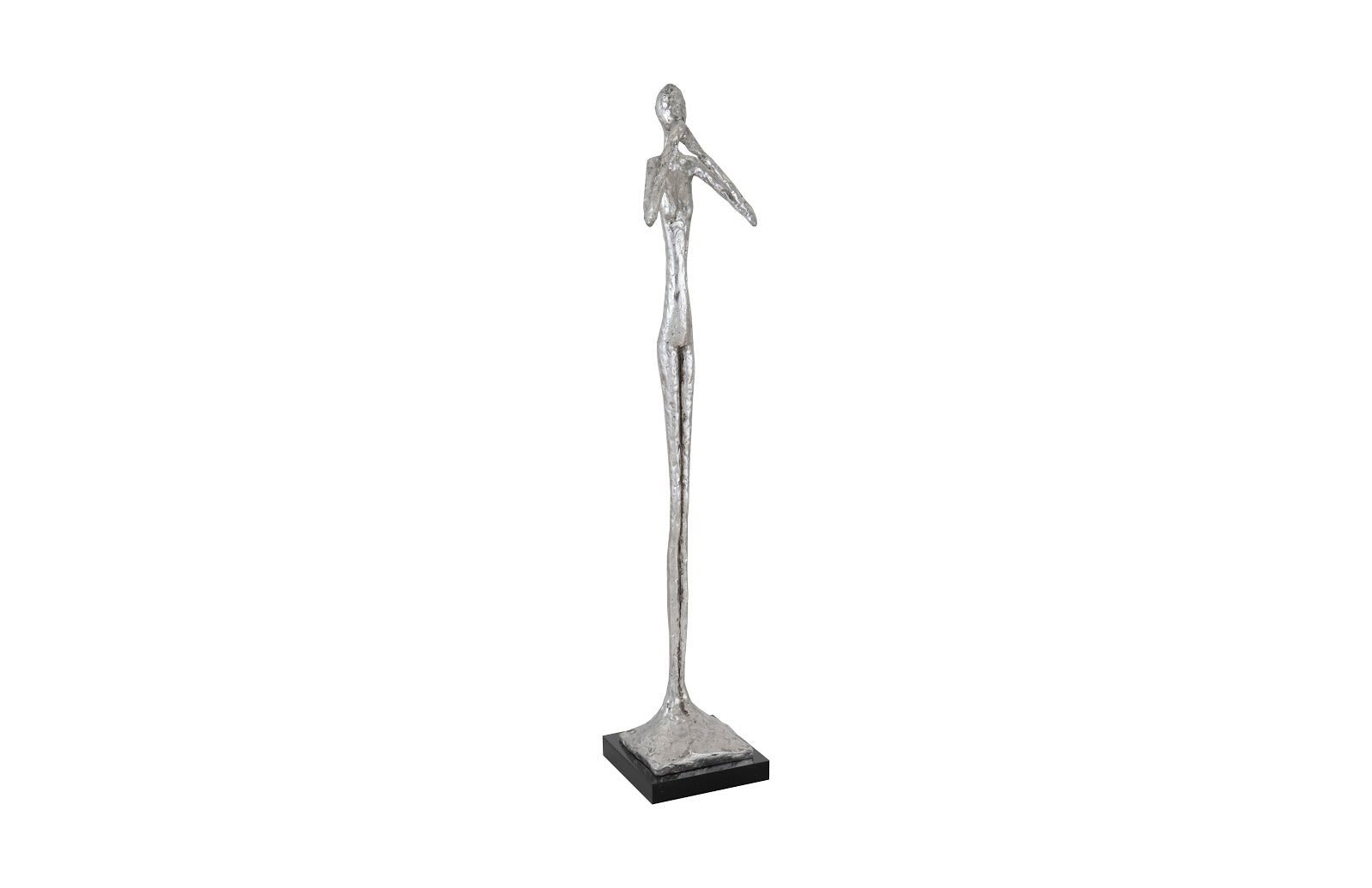 Phillips Collection Home Phillips Collection Speak No Evil Slender Sculpture, Small, Resin, Silver Leaf