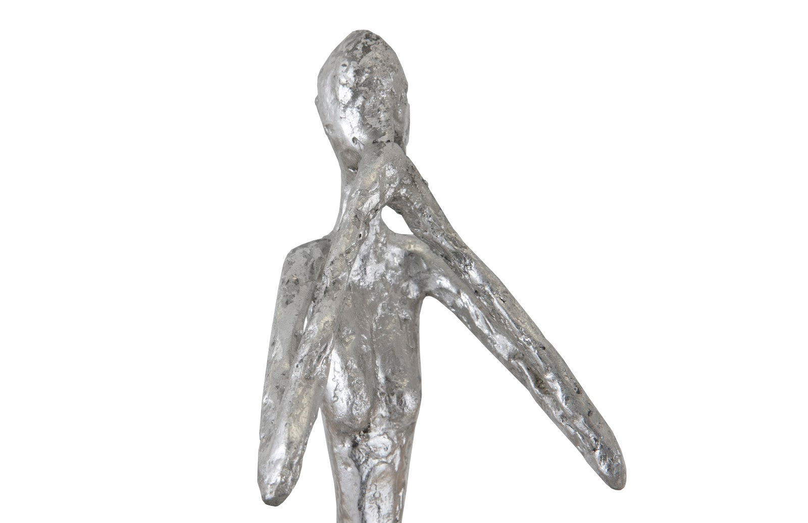 Phillips Collection Home Phillips Collection Speak No Evil Slender Sculpture, Small, Resin, Silver Leaf