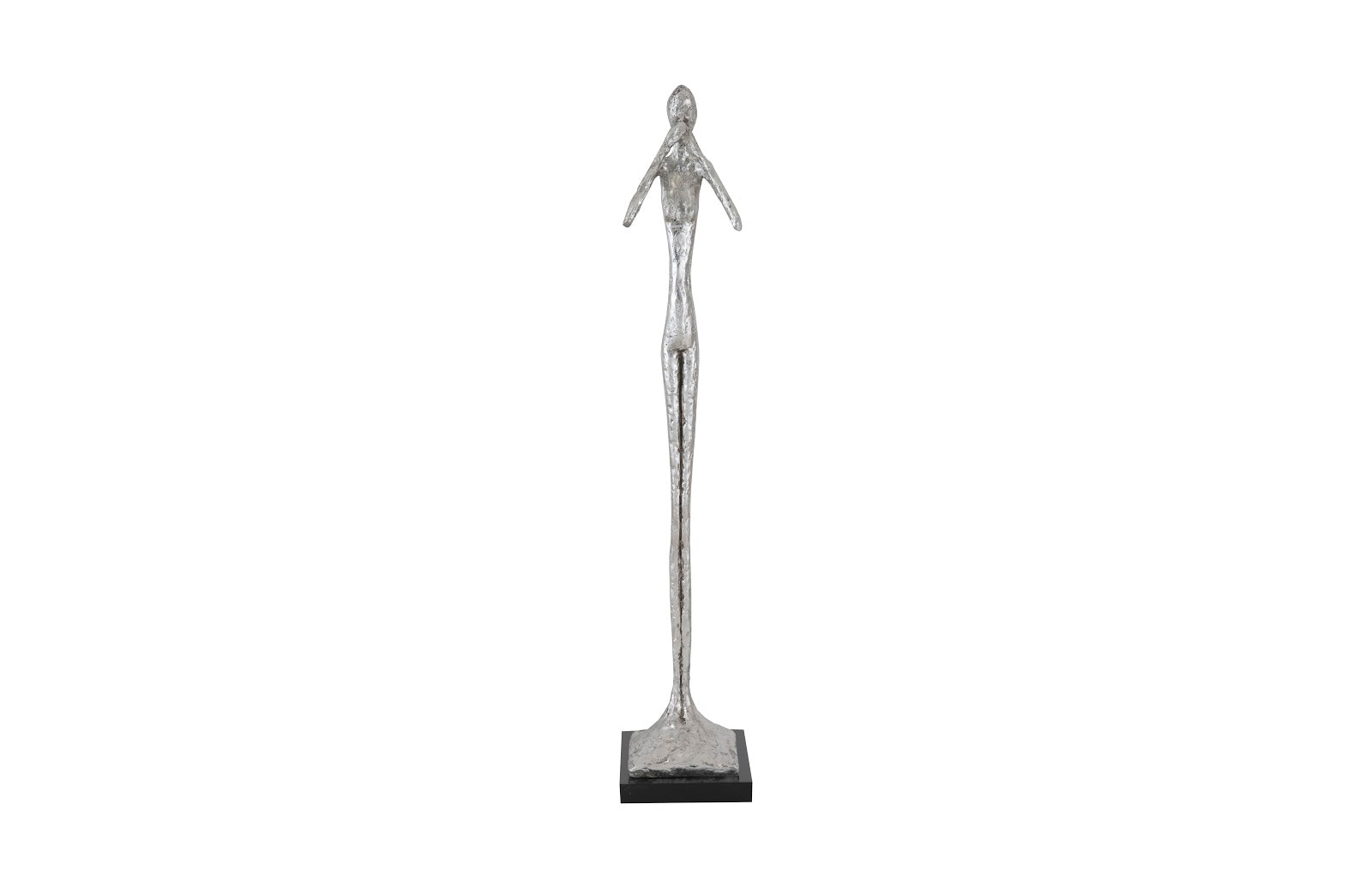 Phillips Collection Home Phillips Collection Speak No Evil Slender Sculpture, Small, Resin, Silver Leaf