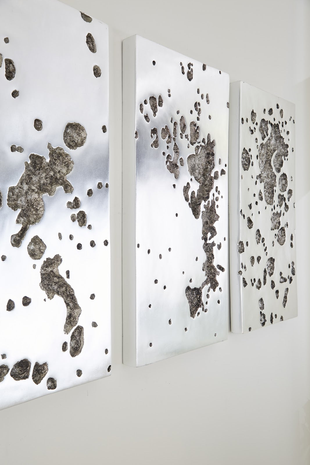 Phillips Collection Home Phillips Collection Splotch Wall Art, Rectangle, Silver Leaf