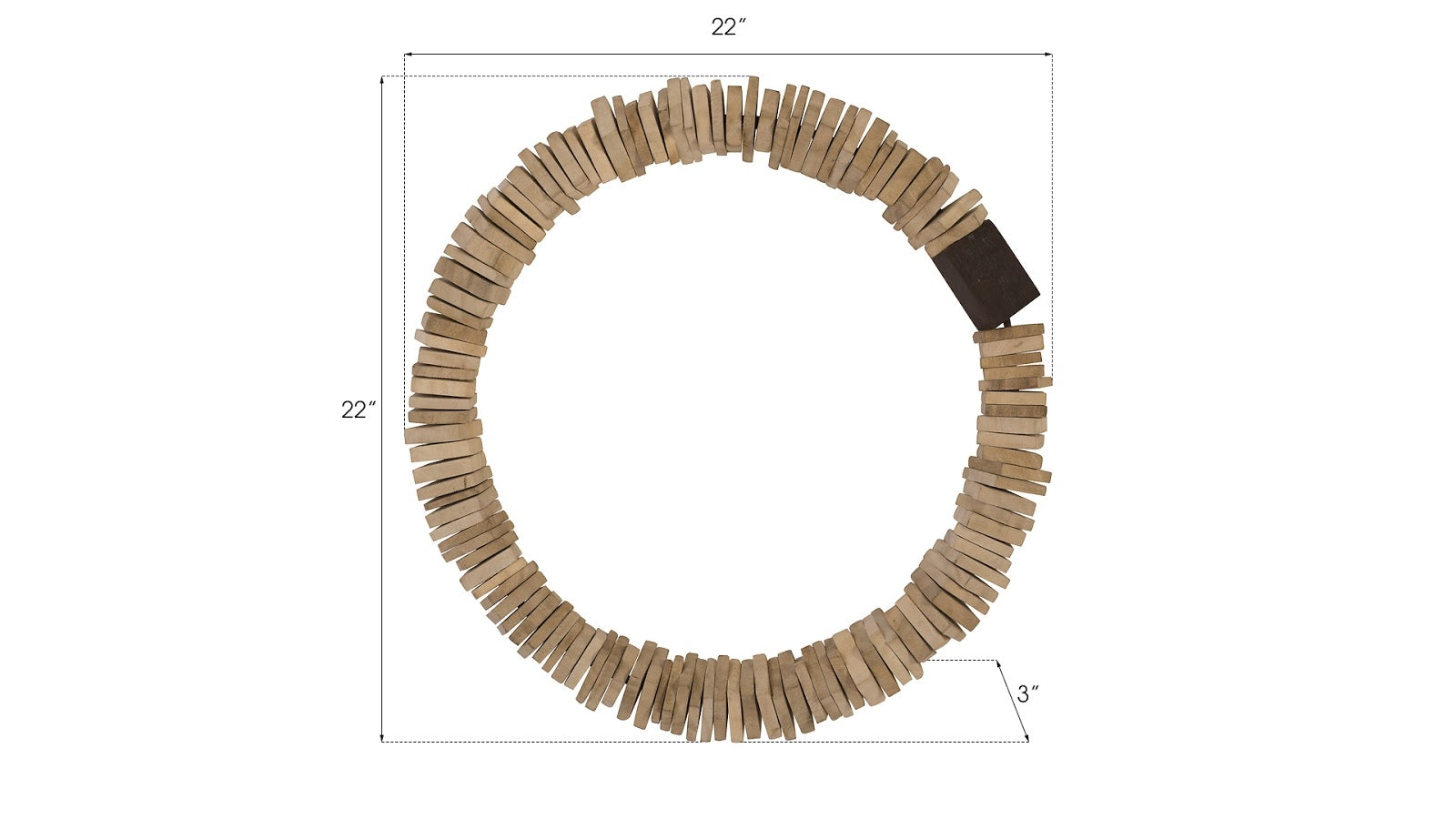 Phillips Collection Home Phillips Collection Stacked Wall Ring,  Bleached, SM