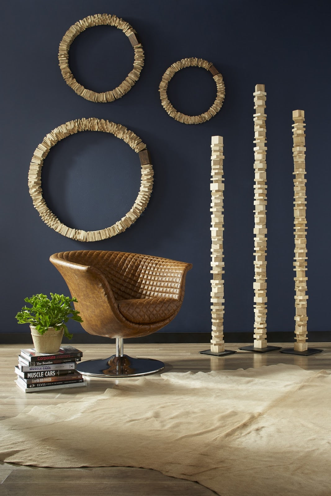 Phillips Collection Home Phillips Collection Stacked Wall Ring,  Bleached, SM