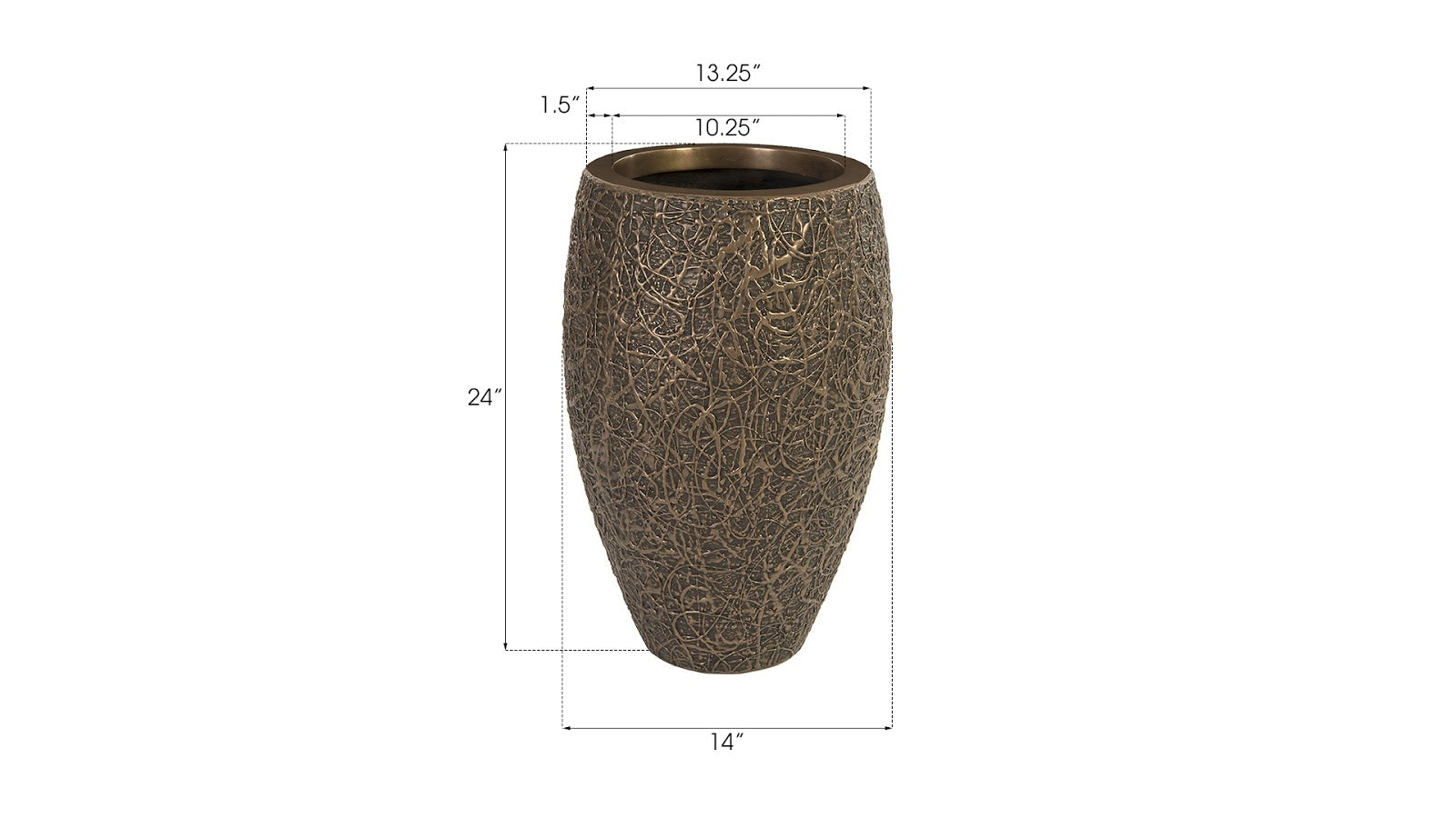 Phillips Collection Home Phillips Collection String Theory Planter, Bronze, SM