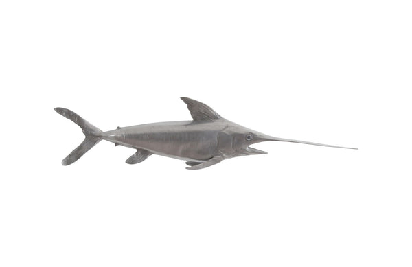 Phillips Collection Home Oversized LTL - Rate to be Quoted Phillips Collection Swordfish Fish Wall Sculpture, Resin, Polished Aluminum Finish