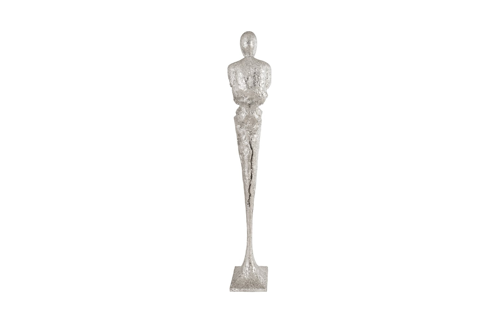 Phillips Collection Home Oversized LTL - Rate to be Quoted Phillips Collection Tall Chiseled Male Sculpture, Resin, Silver Leaf