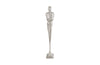 Phillips Collection Home Oversized LTL - Rate to be Quoted Phillips Collection Tall Chiseled Male Sculpture, Resin, Silver Leaf