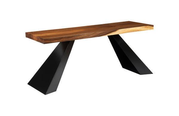 Phillips Collection Home Oversized LTL - Rate to be Quoted Phillips Collection Tapered Wood Console, Black Metal Legs