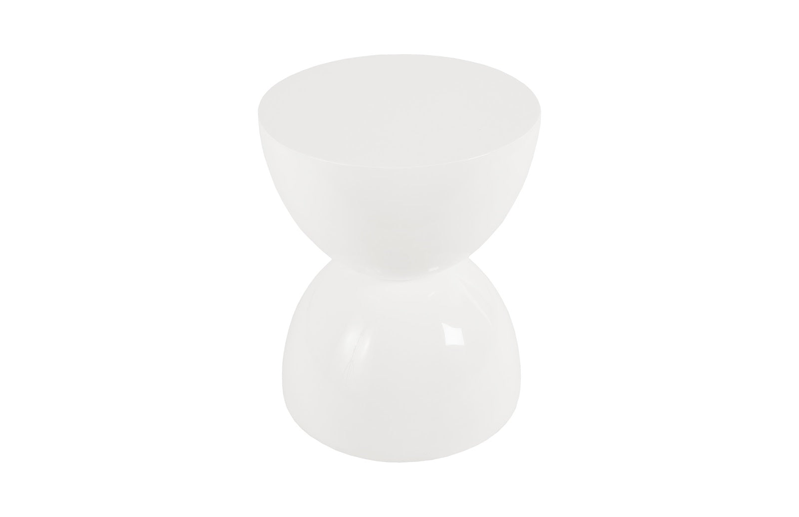 Phillips Collection Home Phillips Collection Totem Stool, White Gel Coat, LG
