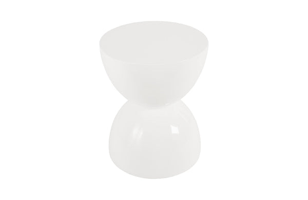 Phillips Collection Home Phillips Collection Totem Stool, White Gel Coat, LG