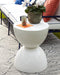 Phillips Collection Home Phillips Collection Totem Stool, White Gel Coat, LG