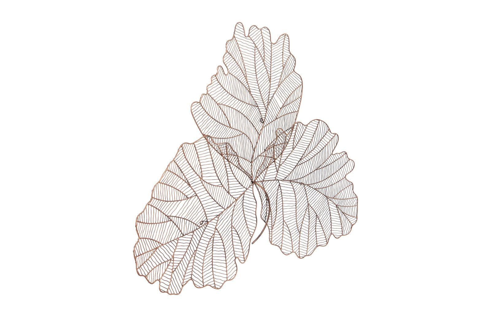Phillips Collection Home Oversized LTL - Rate to be Quoted Phillips Collection Tri Leaf Wall Art, Large, Metal, Copper/Black