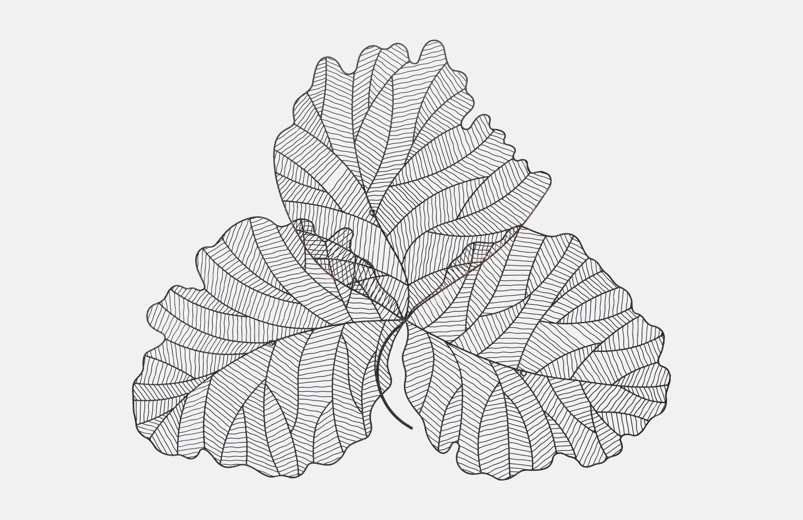 Phillips Collection Home Oversized LTL - Rate to be Quoted Phillips Collection Tri Leaf Wall Art, Large, Metal, Copper/Black