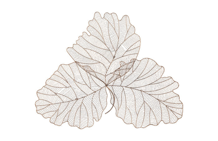 Phillips Collection Home Oversized LTL - Rate to be Quoted Phillips Collection Tri Leaf Wall Art, Large, Metal, Copper/Black
