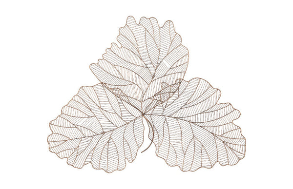 Phillips Collection Home Oversized LTL - Rate to be Quoted Phillips Collection Tri Leaf Wall Art, Large, Metal, Copper/Black