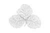 Phillips Collection Home Oversized LTL - Rate to be Quoted Phillips Collection Tri Leaf Wall Art, Medium, Metal, Silver/Black