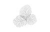 Phillips Collection Home Oversized LTL - Rate to be Quoted Phillips Collection Tri Leaf Wall Art, Small, Metal, Silver/Black