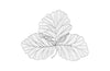 Phillips Collection Home Oversized LTL - Rate to be Quoted Phillips Collection Tri Leaf Wall Art, Small, Metal, Silver/Black