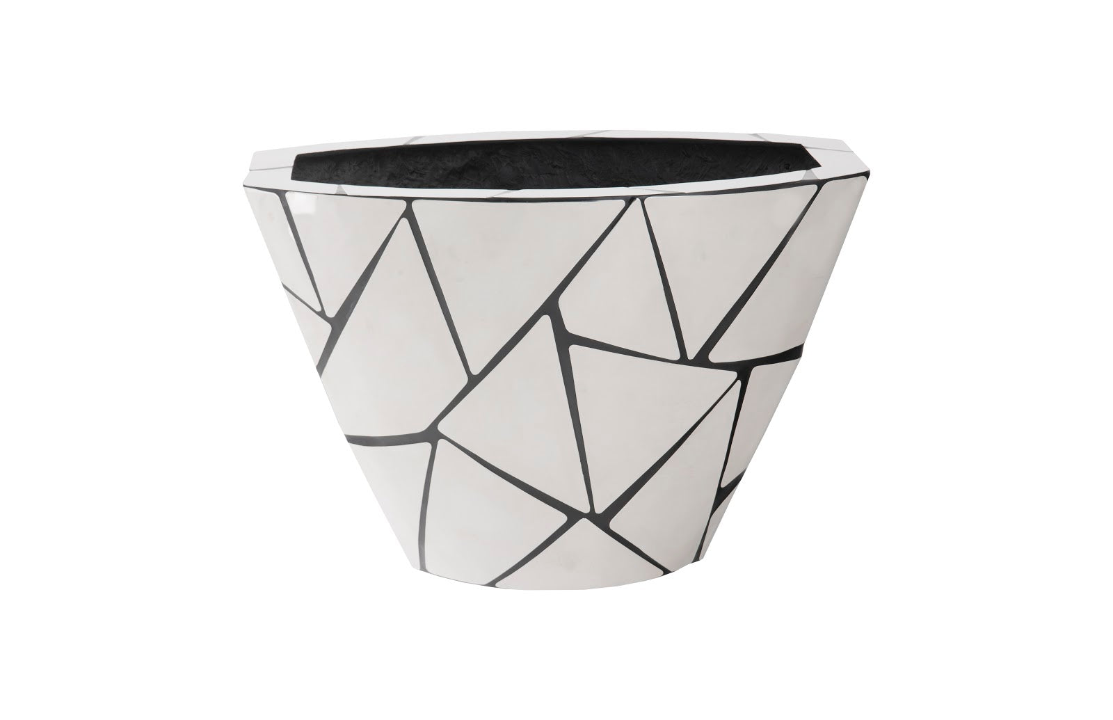 Phillips Collection Home Phillips Collection Triangle Crazy Cut Planter, Small, Stainless Steel