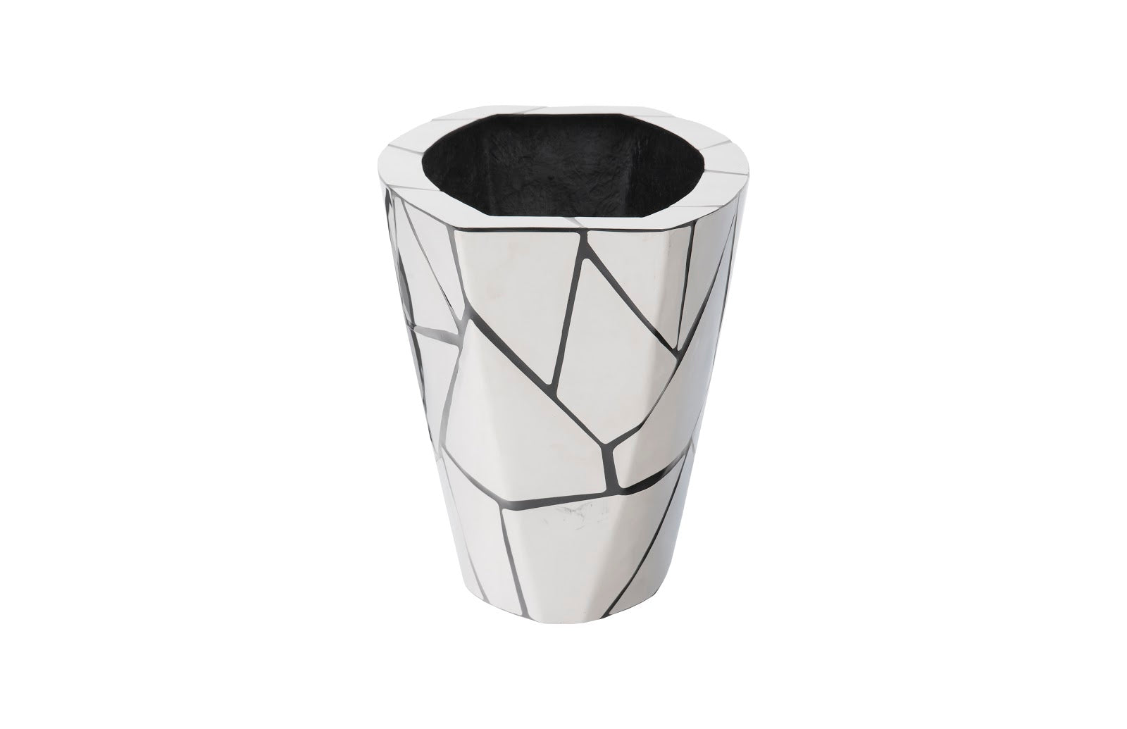 Phillips Collection Home Phillips Collection Triangle Crazy Cut Planter, Small, Stainless Steel