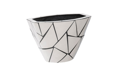 Phillips Collection Home Phillips Collection Triangle Crazy Cut Planter, Small, Stainless Steel