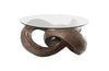 Phillips Collection Home Oversized LTL - Rate to be Quoted Phillips Collection Trifoil Coffee Table, Bronze w/ Glass