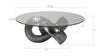 Phillips Collection Home Oversized LTL - Rate to be Quoted Phillips Collection Trifoil Coffee Table, Liquid Silver w/Glass