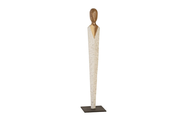 Phillips Collection Home Oversized LTL - Rate to be Quoted Phillips Collection Vested Female Sculpture, Small, Chamcha, Natural, White, Gold