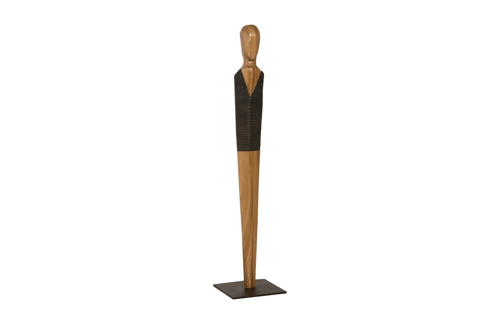 Phillips Collection Home Oversized LTL - Rate to be Quoted Phillips Collection Vested Male Sculpture, Small, Chamcha, Natural, Black, Copper